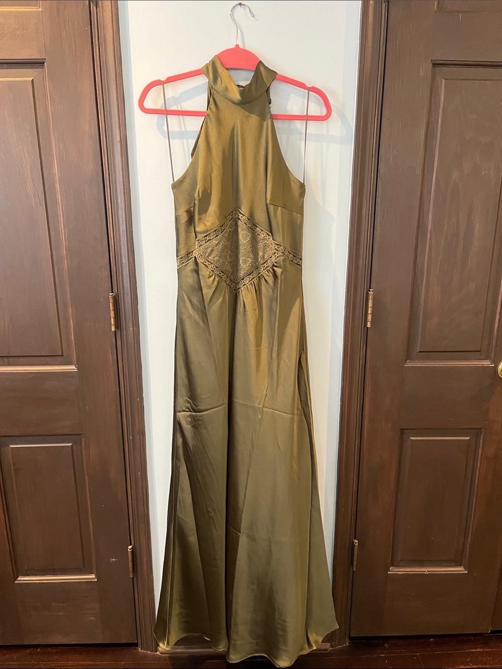 Steve Madden Emmalie High Neck Sleeveless Satin Maxi Dress NWT
